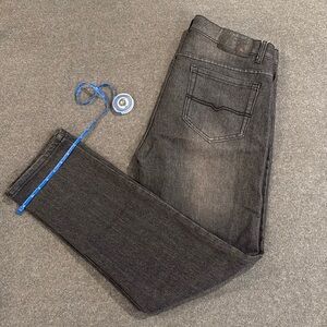 Vintage Genes Lived In Dark Gray Denim Men's Slim Fit Dark Wash Size 36x32